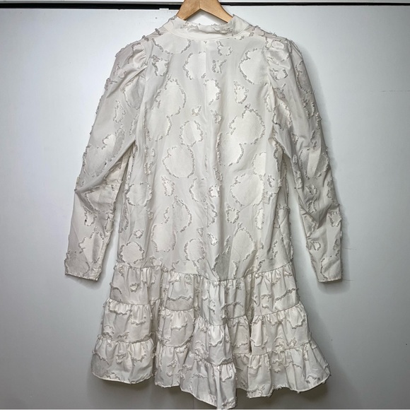 H&M off white ruffle skirt dress S - Picture 8 of 11